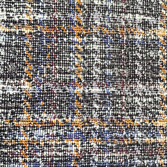 Belle Poque blazer/cardigan size small, orange blue black white silver thread. - Picture 5 of 7